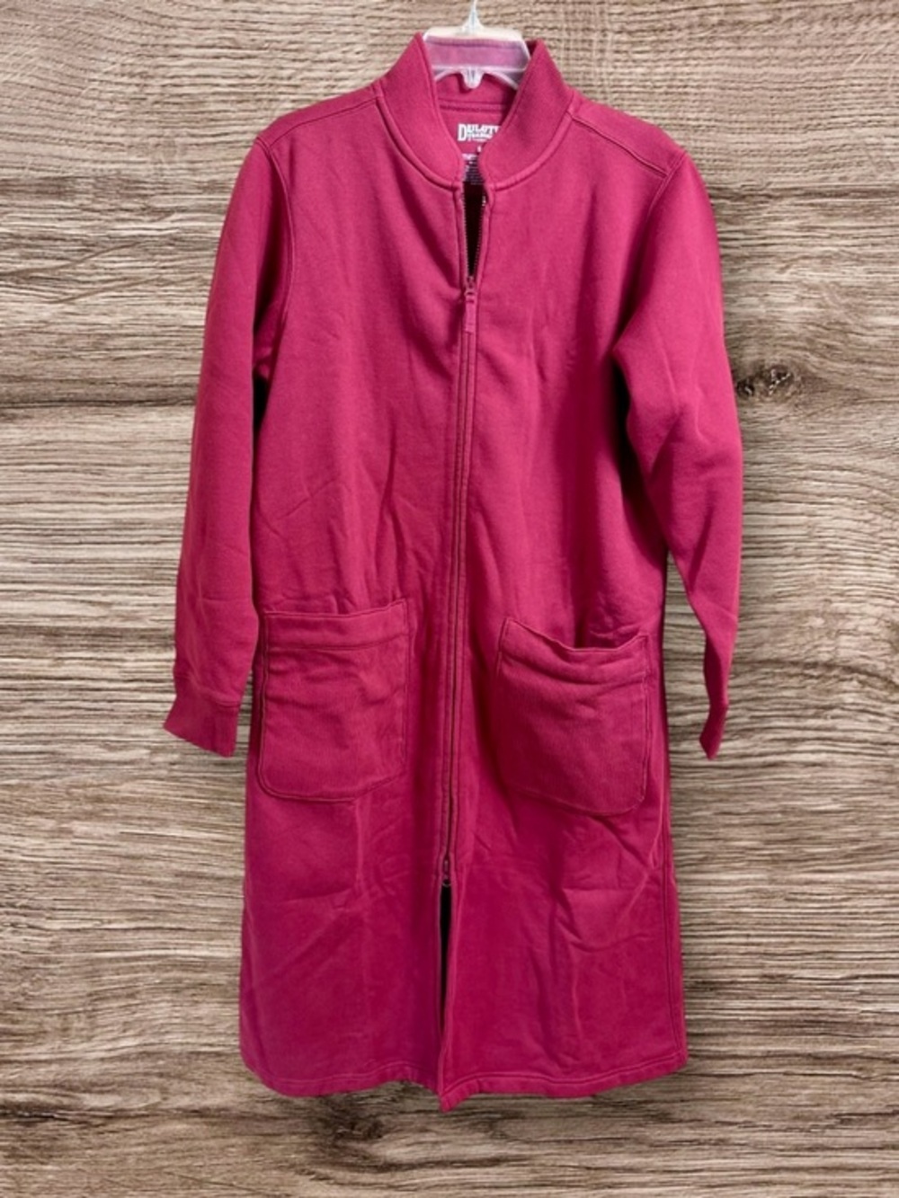 Duluth Trading maroon full zip robe housecoat. Small